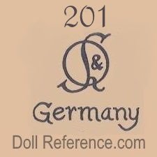 Schützmeister & Quendt doll mark 201 S & Q intertwined Germany on Baby dolls