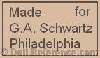 G.A. Schwartz doll mark label Philadelphia