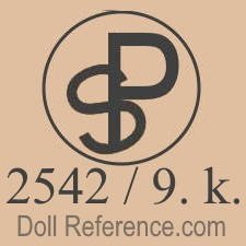 Sonneberger Porzellanfabrik doll mark SP intertwined 2542 / 9K