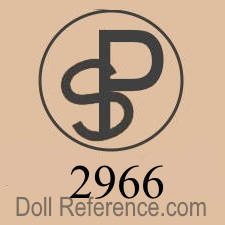 Sonneberger Porzellanfabrik doll mark SP intertwined 2966