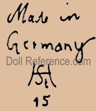Hermann Steiner doll mark Made in Germany HSt 15