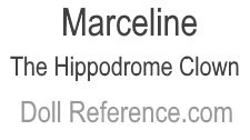 A. Steinhardt & Brothers doll mark label Marceline The Hippodrome Clown