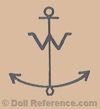 Wiefel & Co doll mark anchor symbol W