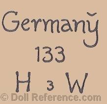 Hugo Wiegand doll mark Germany 133 HW