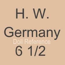 Hugo Wiegand doll mark HW Germany 6 1/2
