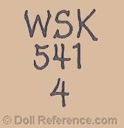 Wiesenthal, Schindel & Kallenberg doll mark WSK 541