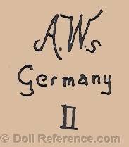 Adolf Wislizenus doll mark AWs Germany II