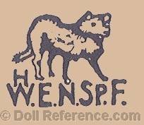 Erste Nordhauser Hermann Wolf doll mark a wolf symbol H.W.E.N.S.P.F.