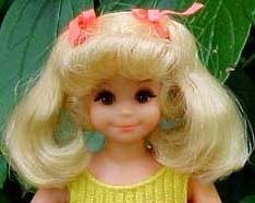 1143 Mattel Living Fluff doll head 1971
