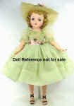 1957 Alexander Cissy doll, 2121 green floral dress