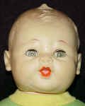 ca. 1950s Arrow Rubber & Plastics molded hair Baby doll, 16" 