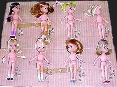 First 8 Dolly Darlings rooted hair