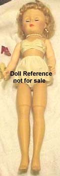 1959-1960s Doll Bodies LuAnn doll, 19-20"