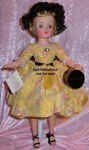 1957 Alexander Cissy doll, 2120 yellow floral dress