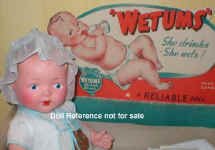 1939 Reliable Wetums doll, 12" 