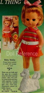 1972 Sears Baby Walks doll, 11"