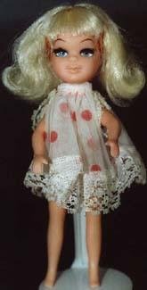 1967 Uneeda TinyTeens Beau Time doll, 6" tall