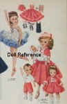  Sears 1957 Valentine Mother doll & three children dolls ad