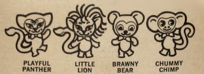 Mattel Liddle Kiddle Zoolery animals 1969