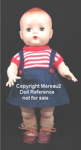 1951-1957 Block Answer Twin dolls - Girl Doll, 10 1/2" tall 