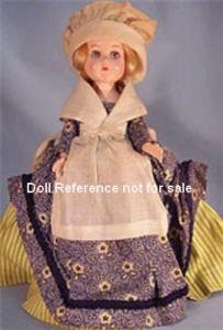 1953 A & H Marcie dolls, The Doll of Destiny, Molly Pitcher doll 12"