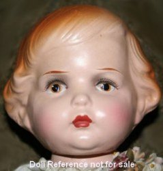 1928 Amberg Sue doll, Horsman Peggy doll, 14" tall