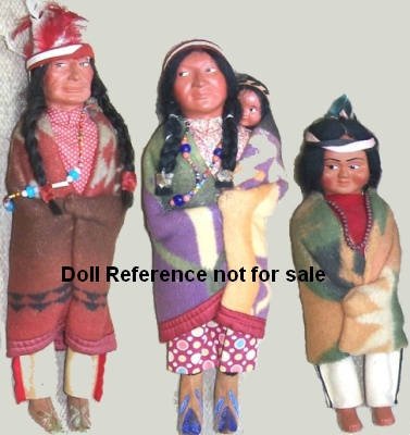 Arrow Novelty Native American family of dolls