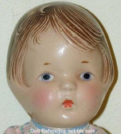 1930s Averill, Blossom Peaches doll, 14", Patsy type