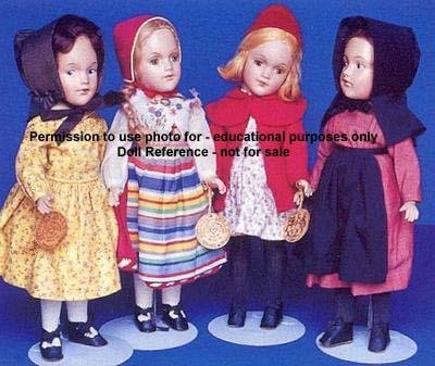 De Angeli Hedwig Hannah, Elin, Suzanne, Lydia dolls 14"