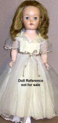 1955 Bride doll, 19"