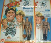 1977 CHiPs Ponch & Jon dolls, 8"