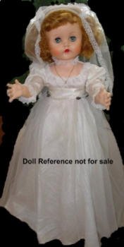 1954 Paris Doll Corp. Rita Walker Bride doll, 28" vinyl head
