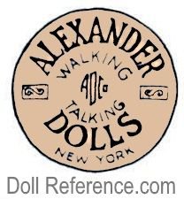 Early Alexander doll label Alexander Walking ADCo Talking Dolls New York
