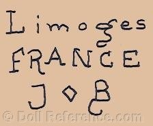 Jullien Balleroy & Cie doll mark Limoges France JB