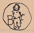 Bebe de Francais doll mark standing person BF