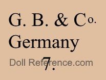George Borgfeldt doll mark G.B. & Co Germany