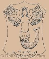 Celba doll mark winged mermaid symbol