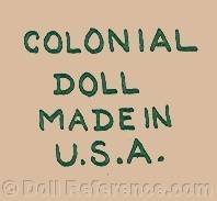 Colonial Doll Made in USA doll mark