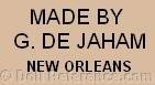 Made by G. De Jaham New Orleans cloth doll mark, mostly black dolls & white