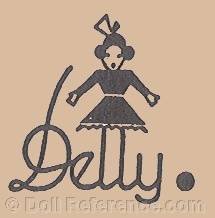 Delly Puppenfabrik doll mark