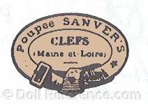 Marie Demarest doll mark Poupée Sanver's Clefs (France) Maune et Loire