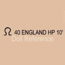 England doll mark symbol 40 England HP 10"