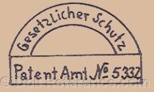 Johannes Franz doll mark Gesetzlicher Schutz Patent Amt No 5332