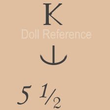 German doll mark K anchor symbol 5/1/2