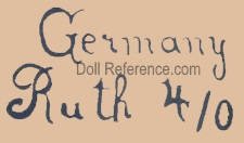 German doll mark Germany Ruth 4/0