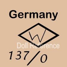 German doll mark Germany W inside a diamond 137/0
