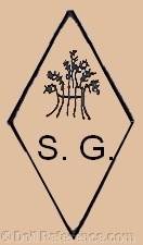 Godfrey Sisters doll mark sheath wheat SG initials 1880