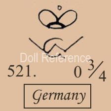 William Goebel doll mark crown symbol WG 521 Germany