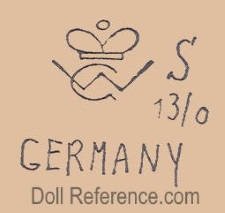 William Goebel doll mark crown symbol WG S 13/0 Germany