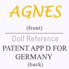 Hertwig doll mark Agnes, Patent Appd For Germany